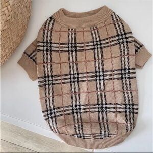 Plaid luxe Dog Sweater